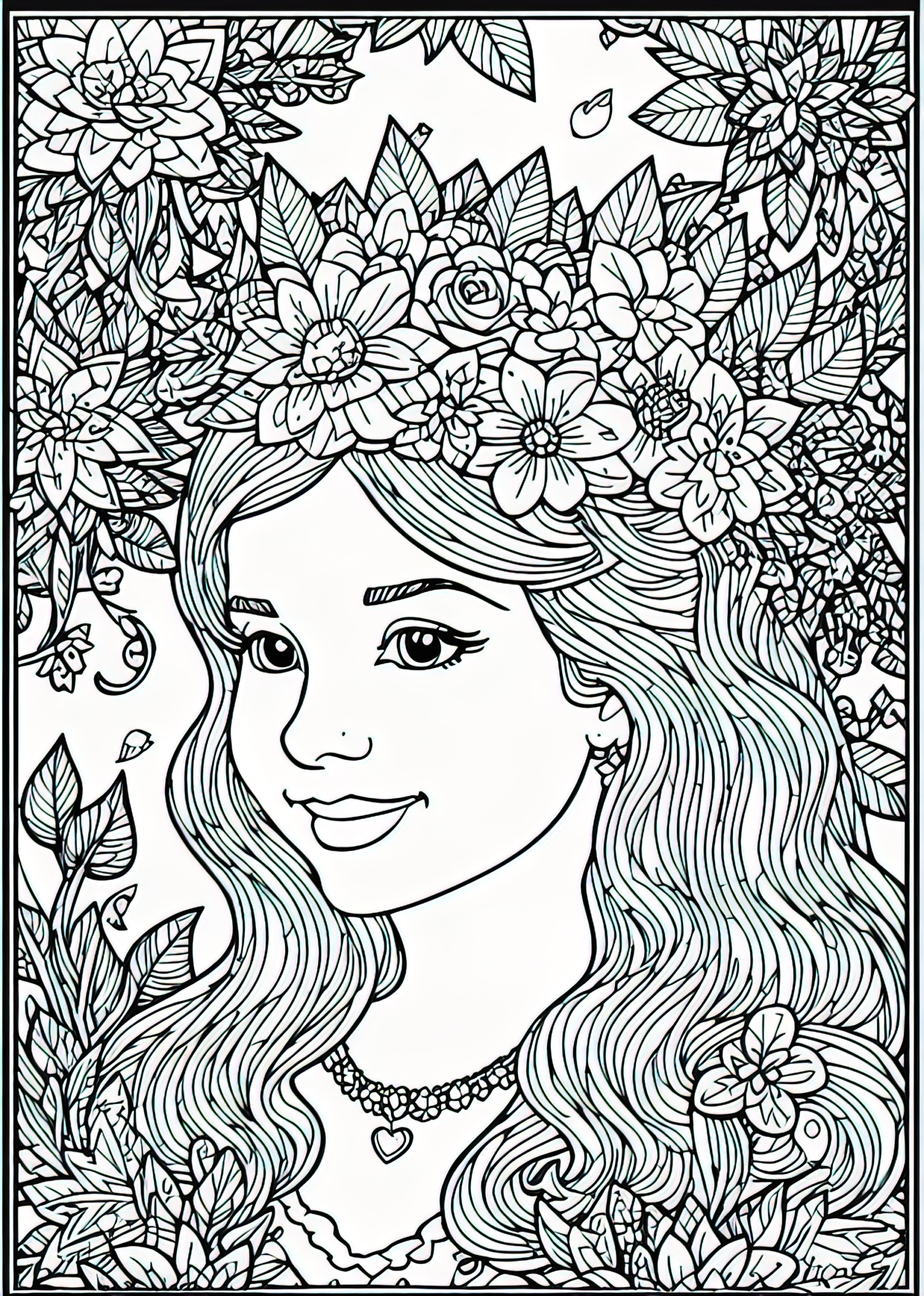 Wedding colouring page of bride and groom on tandem.