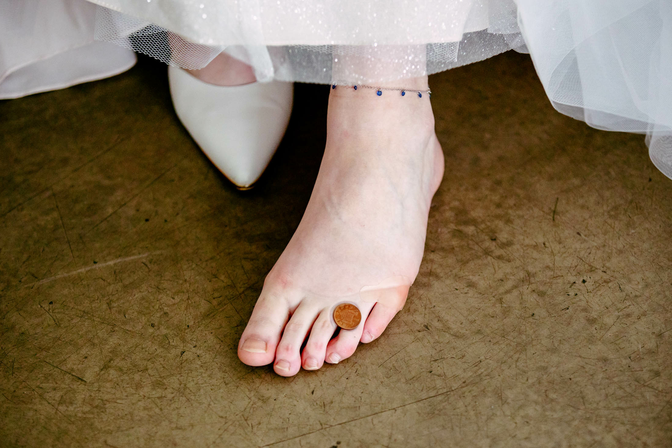 Something old, something new, something borrowed, something blue and a sixpence for her shoe.