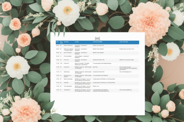 Draaiboek Maken Voor Een Bruiloft: Ontwerp Je Eigen Draaiboek