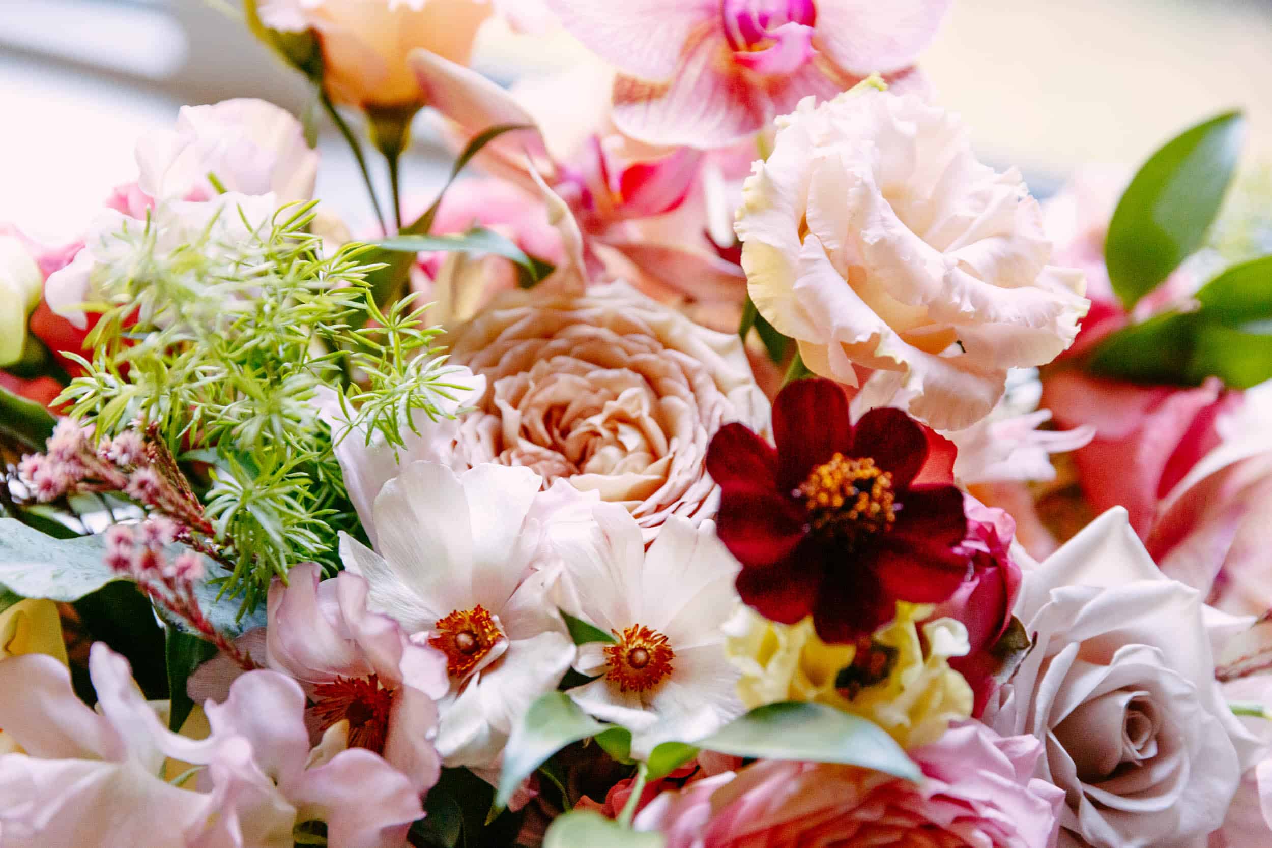 A close-up of a bouquet of flowers.